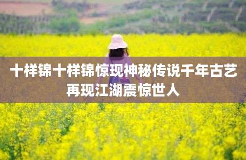 十样锦十样锦惊现神秘传说千年古艺再现江湖震惊世人