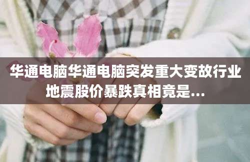 华通电脑华通电脑突发重大变故行业地震股价暴跌真相竟是...
