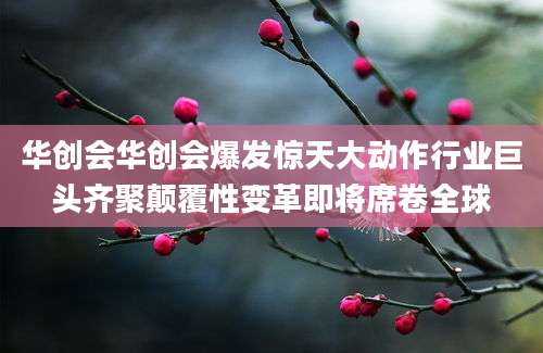 华创会华创会爆发惊天大动作行业巨头齐聚颠覆性变革即将席卷全球