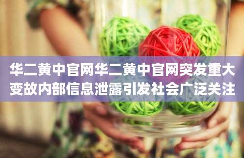 华二黄中官网华二黄中官网突发重大变故内部信息泄露引发社会广泛关注