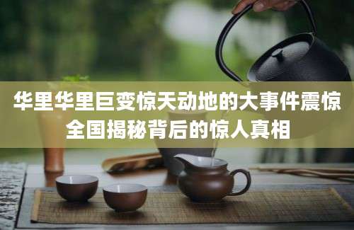华里华里巨变惊天动地的大事件震惊全国揭秘背后的惊人真相