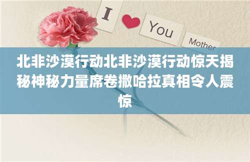 北非沙漠行动北非沙漠行动惊天揭秘神秘力量席卷撒哈拉真相令人震惊