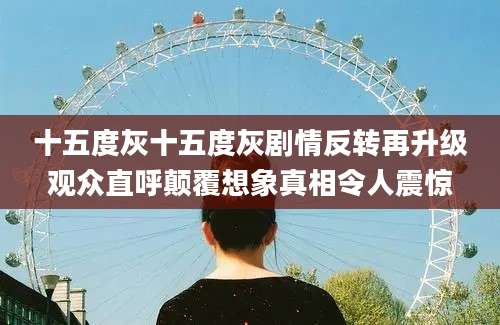 十五度灰十五度灰剧情反转再升级观众直呼颠覆想象真相令人震惊