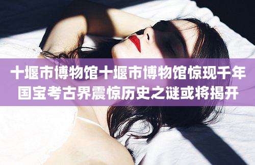 十堰市博物馆十堰市博物馆惊现千年国宝考古界震惊历史之谜或将揭开