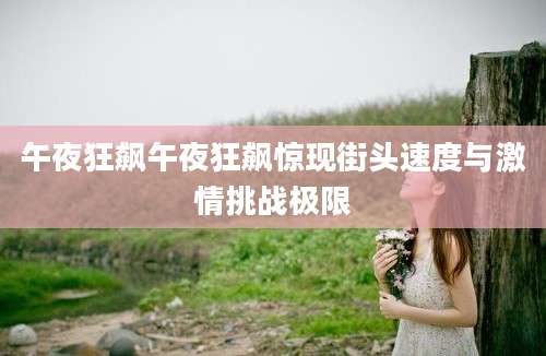 午夜狂飙午夜狂飙惊现街头速度与激情挑战极限