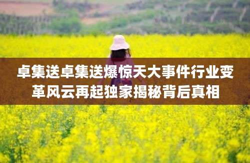 卓集送卓集送爆惊天大事件行业变革风云再起独家揭秘背后真相