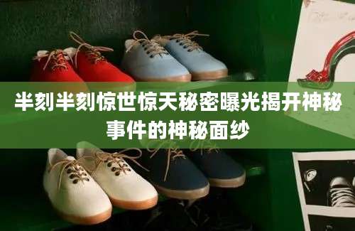 半刻半刻惊世惊天秘密曝光揭开神秘事件的神秘面纱