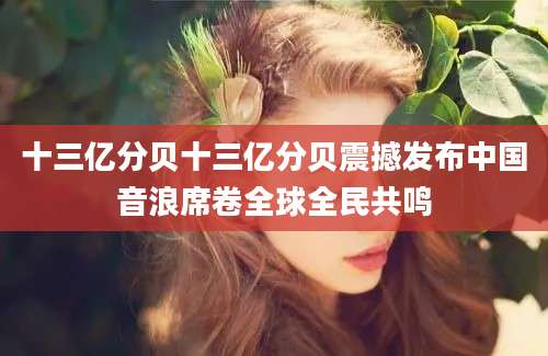 十三亿分贝十三亿分贝震撼发布中国音浪席卷全球全民共鸣