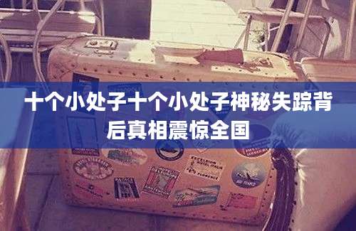 十个小处子十个小处子神秘失踪背后真相震惊全国