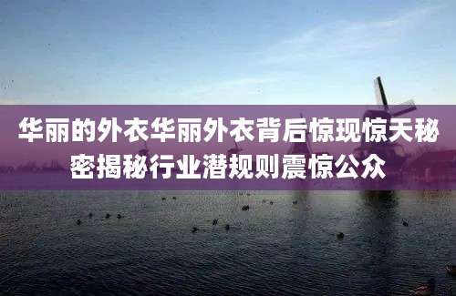 华丽的外衣华丽外衣背后惊现惊天秘密揭秘行业潜规则震惊公众