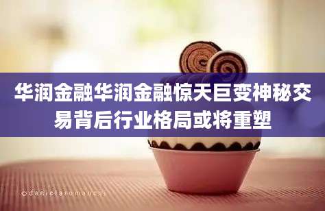 华润金融华润金融惊天巨变神秘交易背后行业格局或将重塑