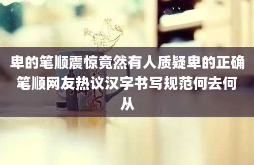 卑的笔顺震惊竟然有人质疑卑的正确笔顺网友热议汉字书写规范何去何从