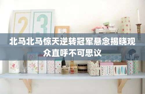 北马北马惊天逆转冠军悬念揭晓观众直呼不可思议