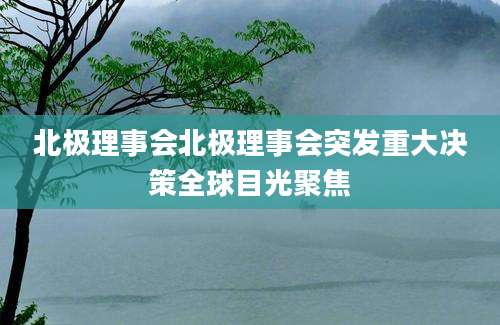 北极理事会北极理事会突发重大决策全球目光聚焦