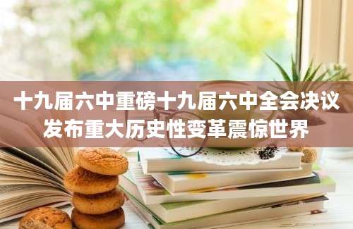 十九届六中重磅十九届六中全会决议发布重大历史性变革震惊世界