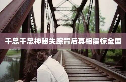 千总千总神秘失踪背后真相震惊全国