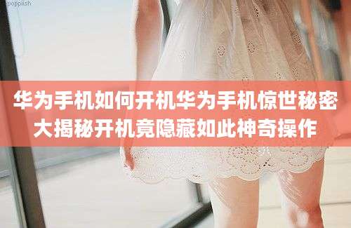 华为手机如何开机华为手机惊世秘密大揭秘开机竟隐藏如此神奇操作