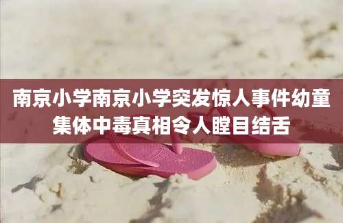 南京小学南京小学突发惊人事件幼童集体中毒真相令人瞠目结舌