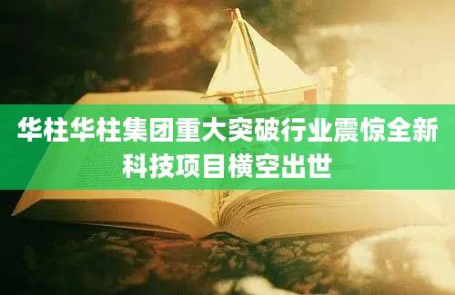 华柱华柱集团重大突破行业震惊全新科技项目横空出世