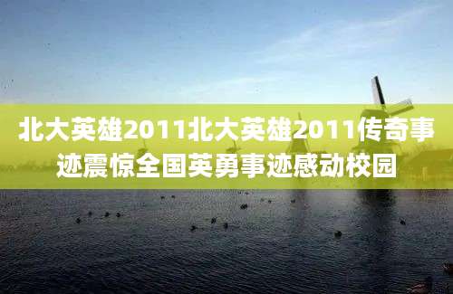 北大英雄2011北大英雄2011传奇事迹震惊全国英勇事迹感动校园