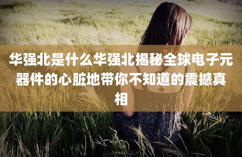 华强北是什么华强北揭秘全球电子元器件的心脏地带你不知道的震撼真相