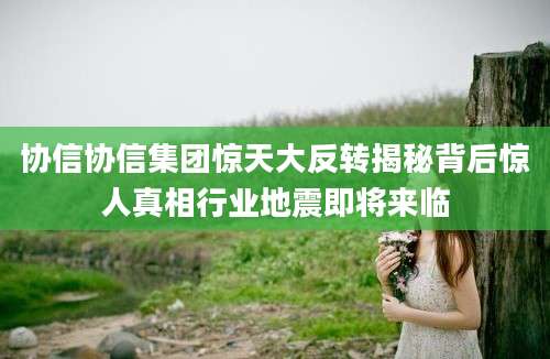 协信协信集团惊天大反转揭秘背后惊人真相行业地震即将来临
