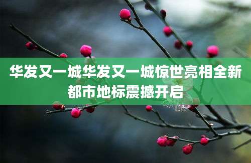 华发又一城华发又一城惊世亮相全新都市地标震撼开启
