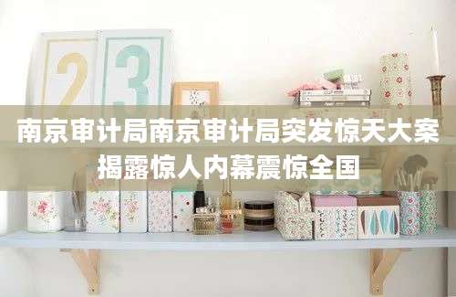 南京审计局南京审计局突发惊天大案揭露惊人内幕震惊全国
