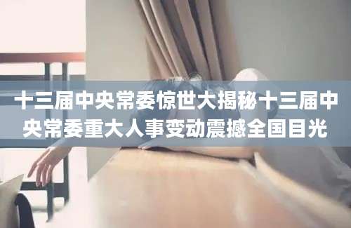 十三届中央常委惊世大揭秘十三届中央常委重大人事变动震撼全国目光