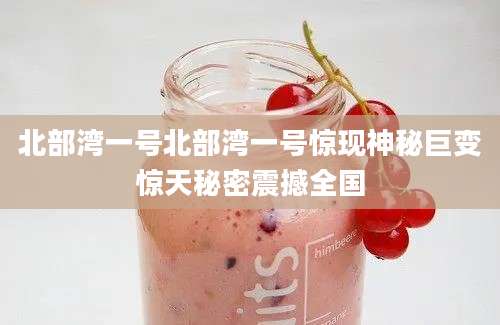 北部湾一号北部湾一号惊现神秘巨变惊天秘密震撼全国