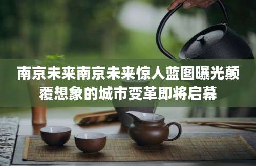 南京未来南京未来惊人蓝图曝光颠覆想象的城市变革即将启幕
