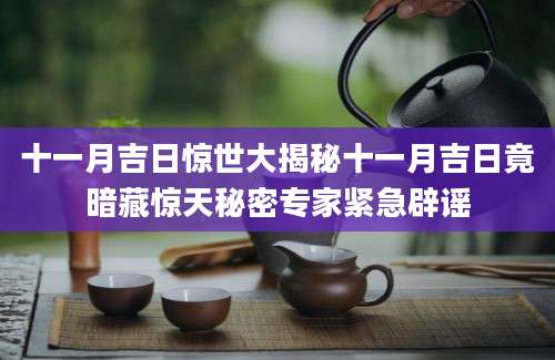 十一月吉日惊世大揭秘十一月吉日竟暗藏惊天秘密专家紧急辟谣