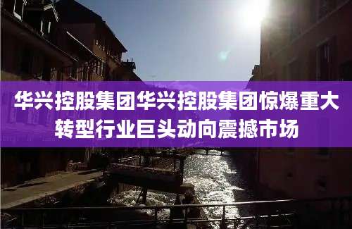 华兴控股集团华兴控股集团惊爆重大转型行业巨头动向震撼市场