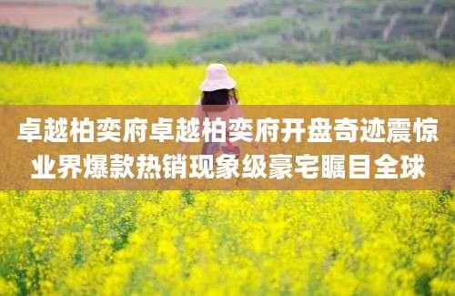 卓越柏奕府卓越柏奕府开盘奇迹震惊业界爆款热销现象级豪宅瞩目全球