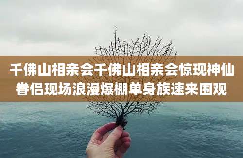 千佛山相亲会千佛山相亲会惊现神仙眷侣现场浪漫爆棚单身族速来围观