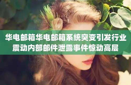 华电邮箱华电邮箱系统突变引发行业震动内部邮件泄露事件惊动高层