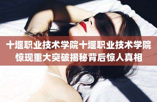 十堰职业技术学院十堰职业技术学院惊现重大突破揭秘背后惊人真相