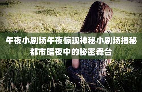 午夜小剧场午夜惊现神秘小剧场揭秘都市暗夜中的秘密舞台