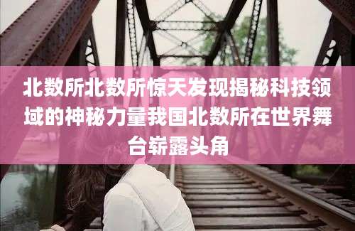 北数所北数所惊天发现揭秘科技领域的神秘力量我国北数所在世界舞台崭露头角