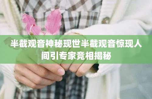 半截观音神秘现世半截观音惊现人间引专家竞相揭秘