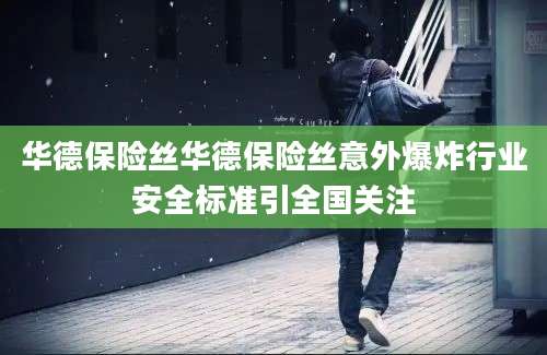 华德保险丝华德保险丝意外爆炸行业安全标准引全国关注